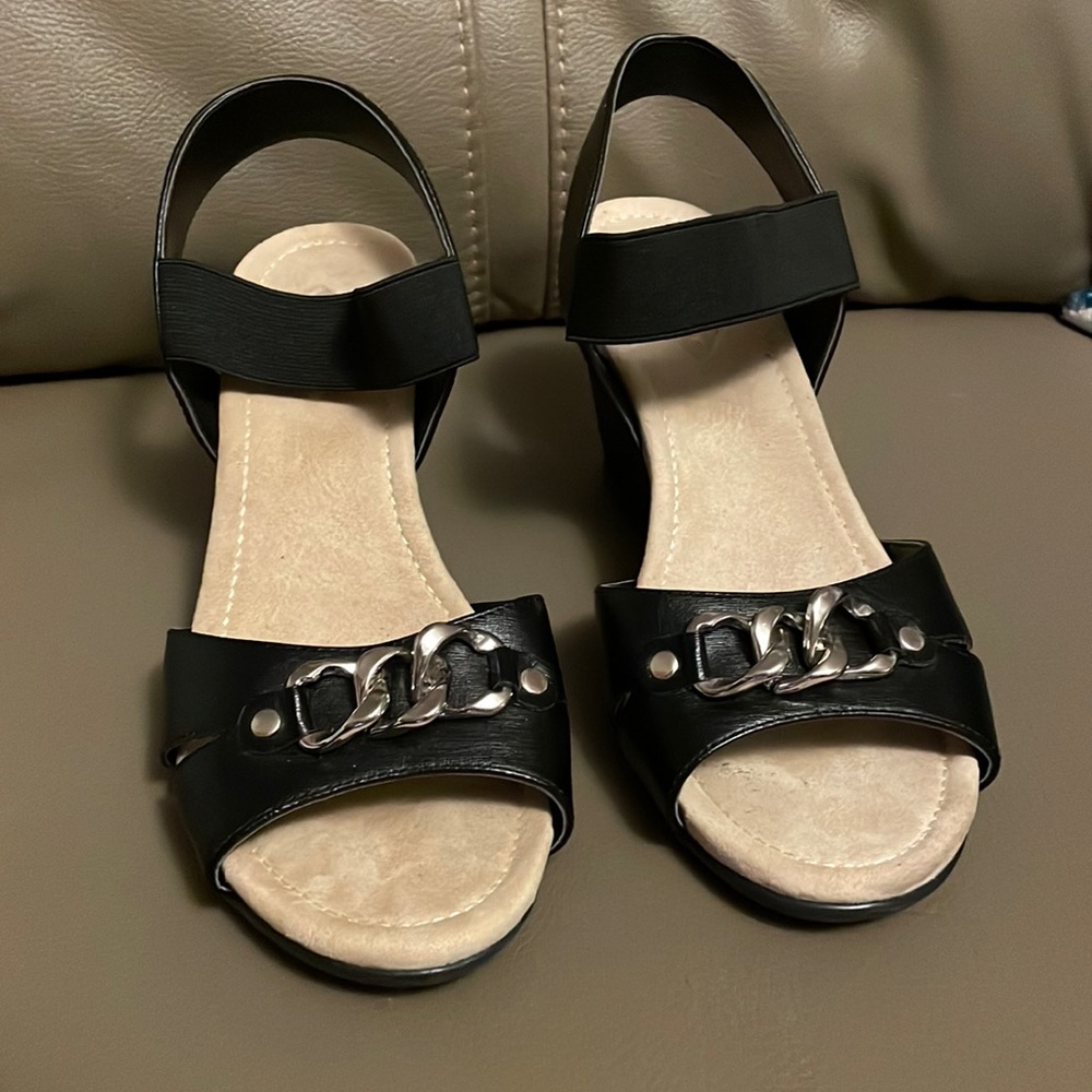 St. John’s Bay wedges. Size 9.5M. Never worn.